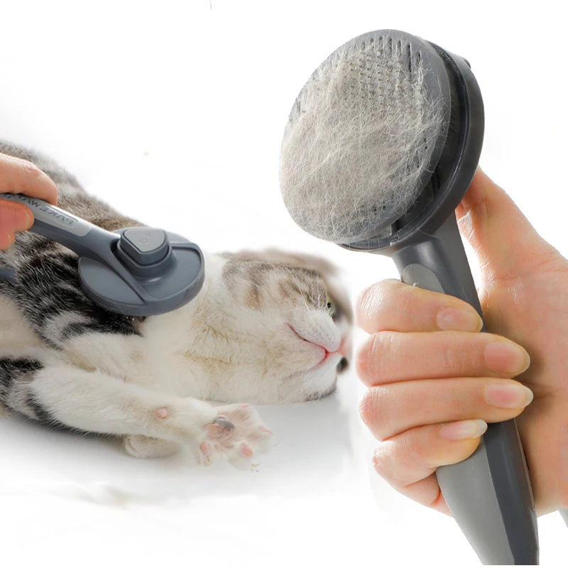 Brosse de Massage pour Chats et Chiens - Peigne Anti-Puces pour Animaux à Poils Longs