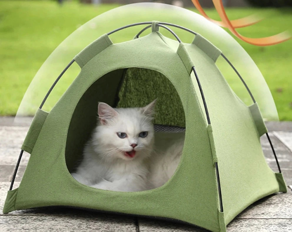 Tente de Camping pour Chats avec Coussin - Abri Respirant pour Chats