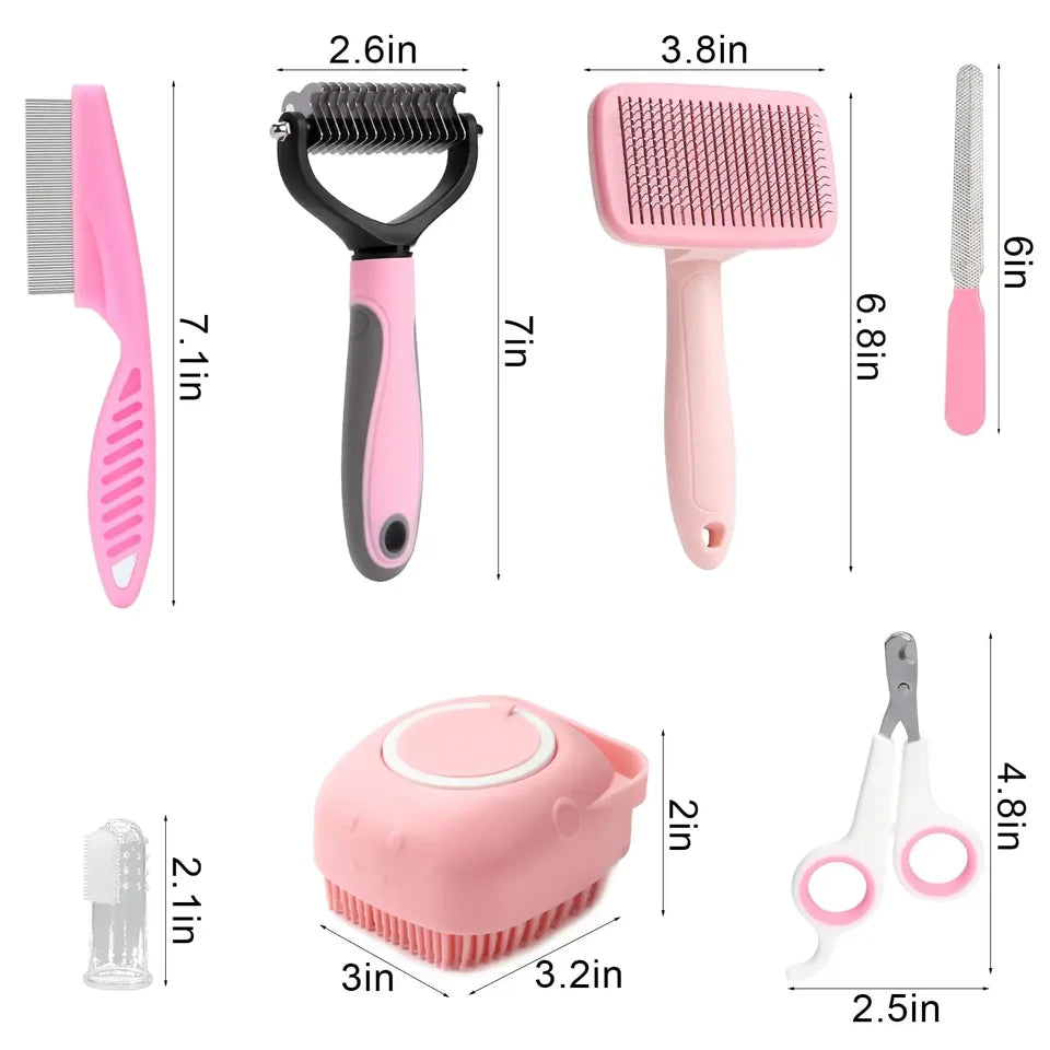 Kit de Toilettage Autonettoyant - Ensemble 8 Pièces