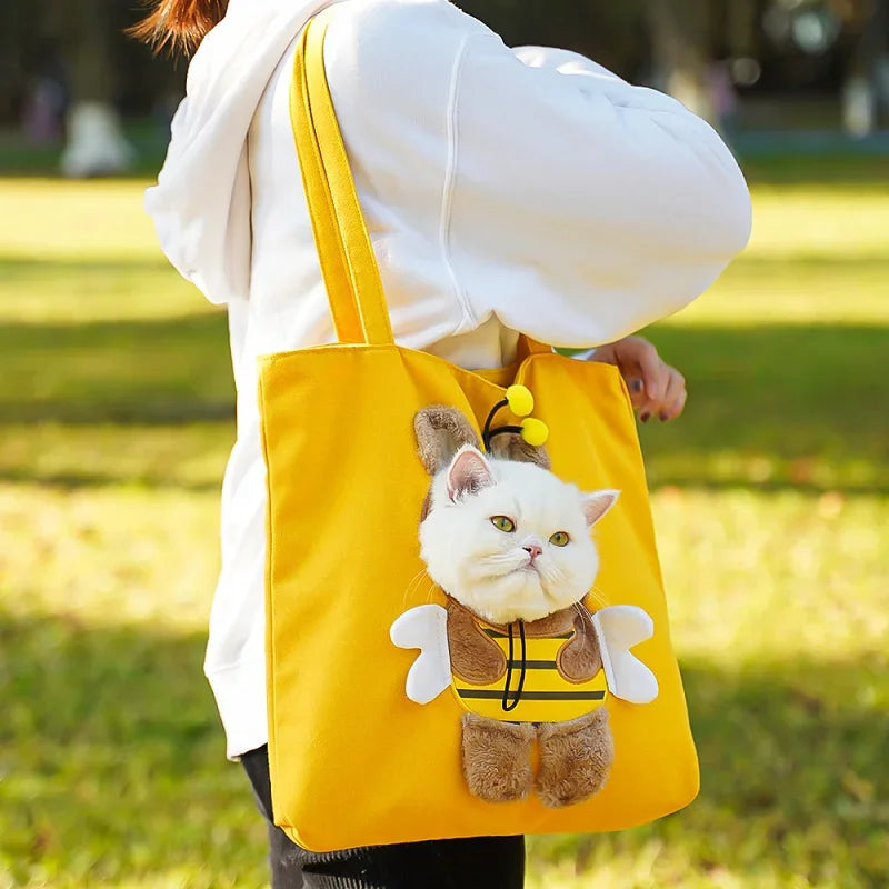 Sac de Voyage en Toile pour Animaux - Élégant et Respirant