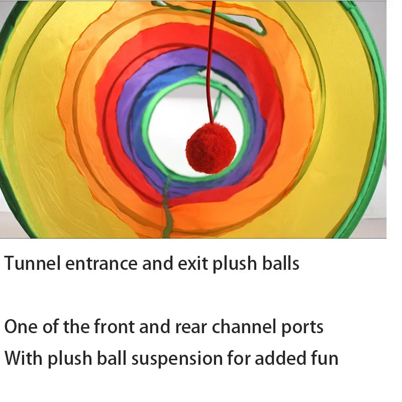 Tunnel Pliable pour Chat - Jouet Interactif et Amusant