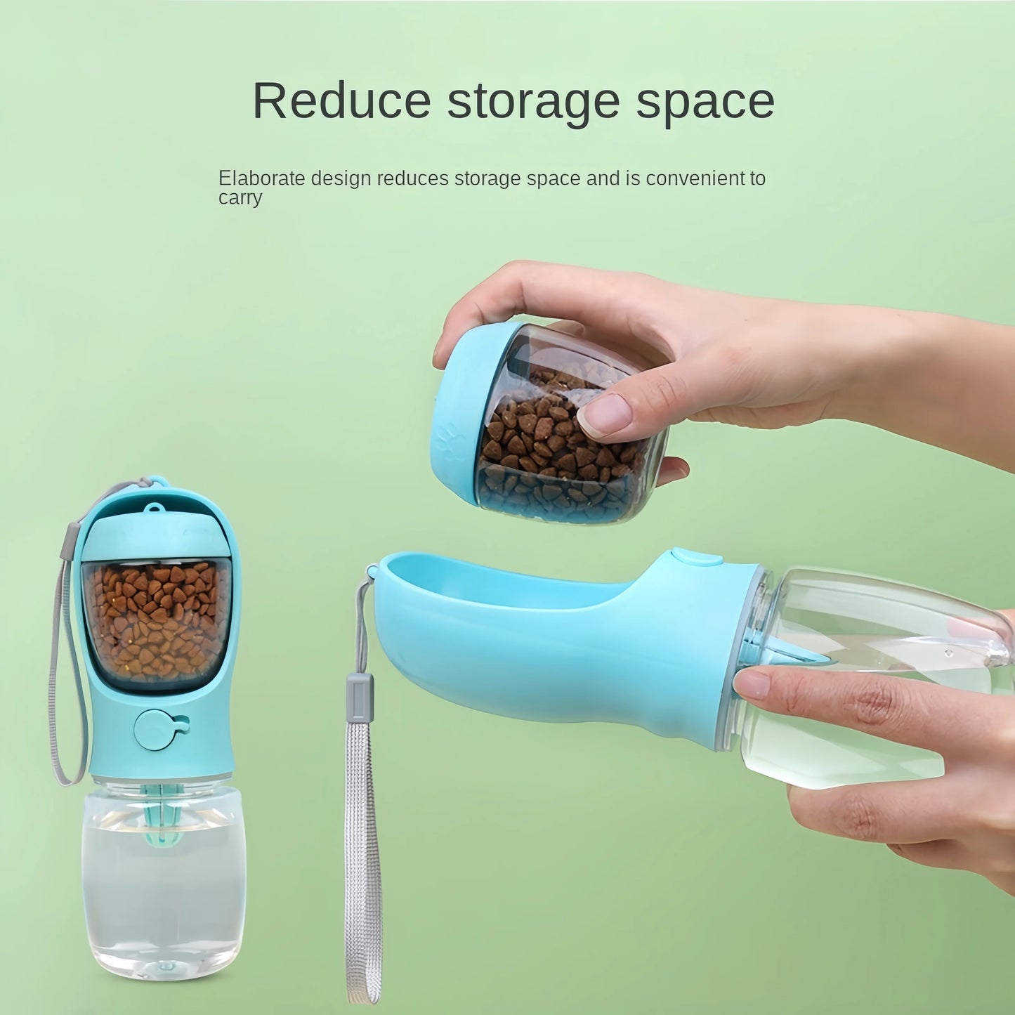 Gourde Portable avec Compartiments pour Nourriture et Eau