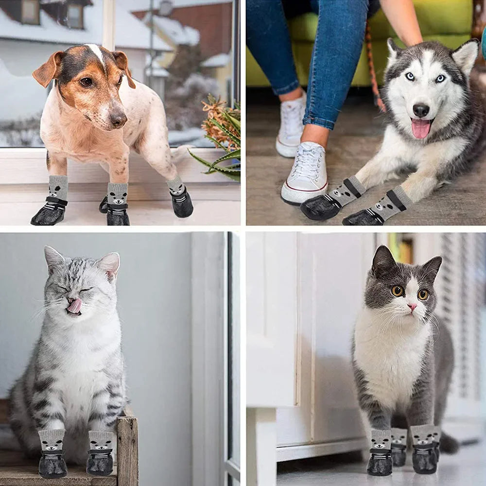 Chaussettes Imperméables pour Chiens et Chats - Protection Antidérapante et Respirante