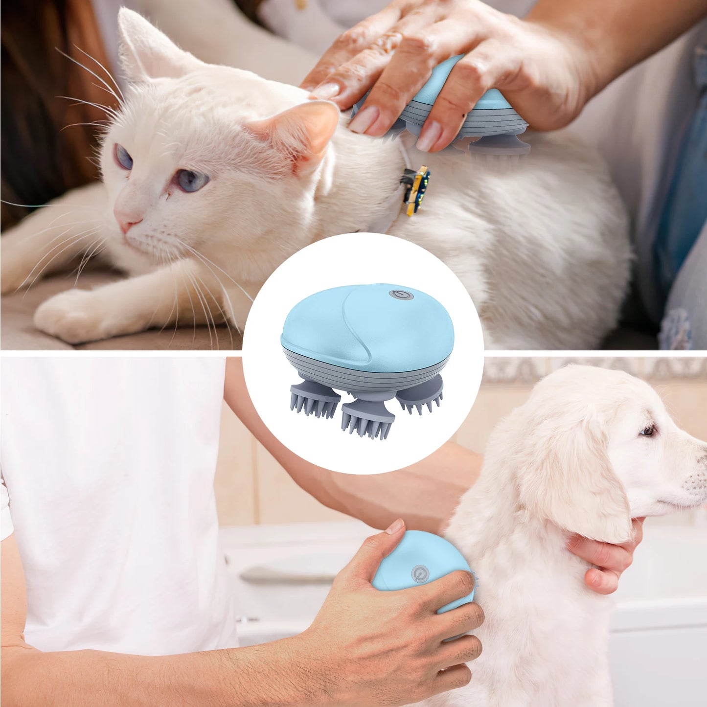 ORIA Massage Électrique pour Chat - Massager Portatif pour Animaux