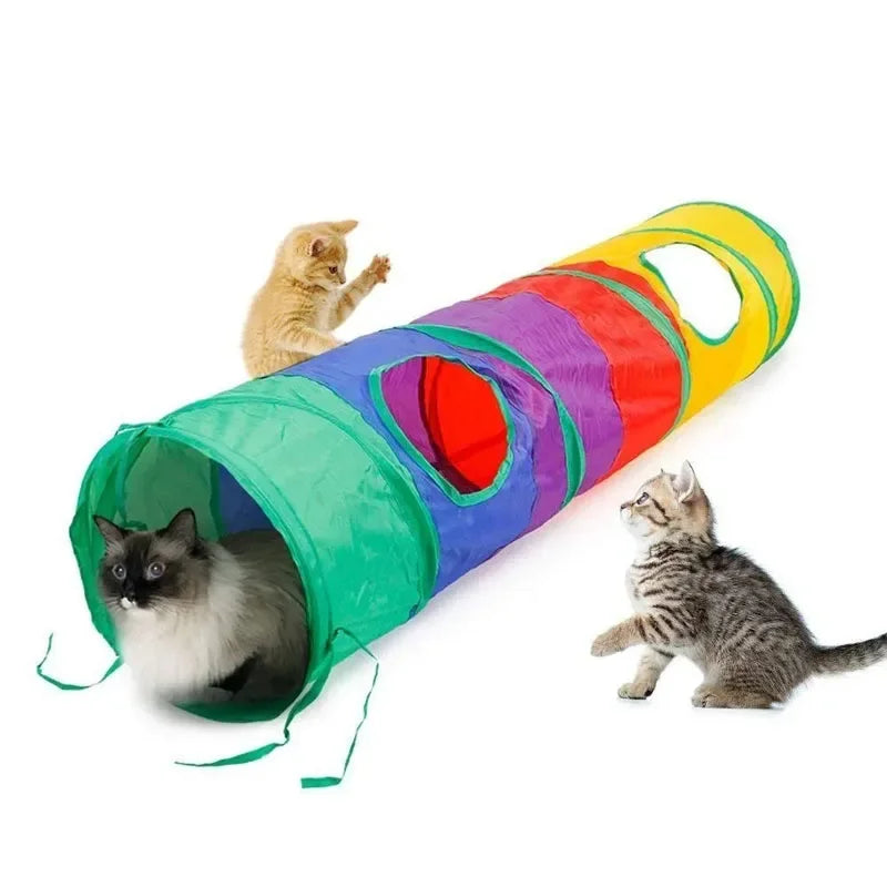 Tunnel Pliable pour Chat - Jouet Interactif et Amusant