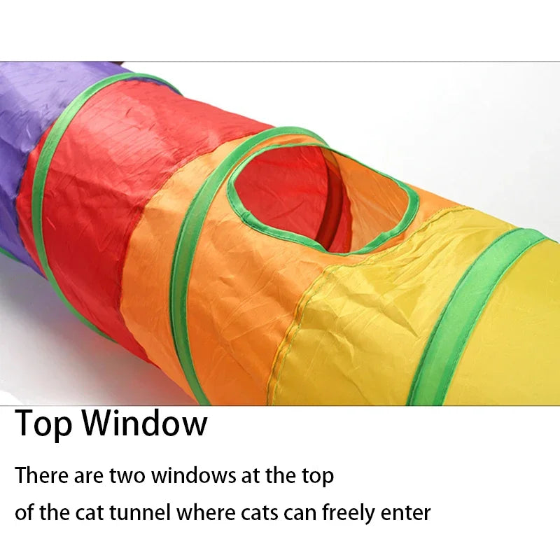 Tunnel Pliable pour Chat - Jouet Interactif et Amusant