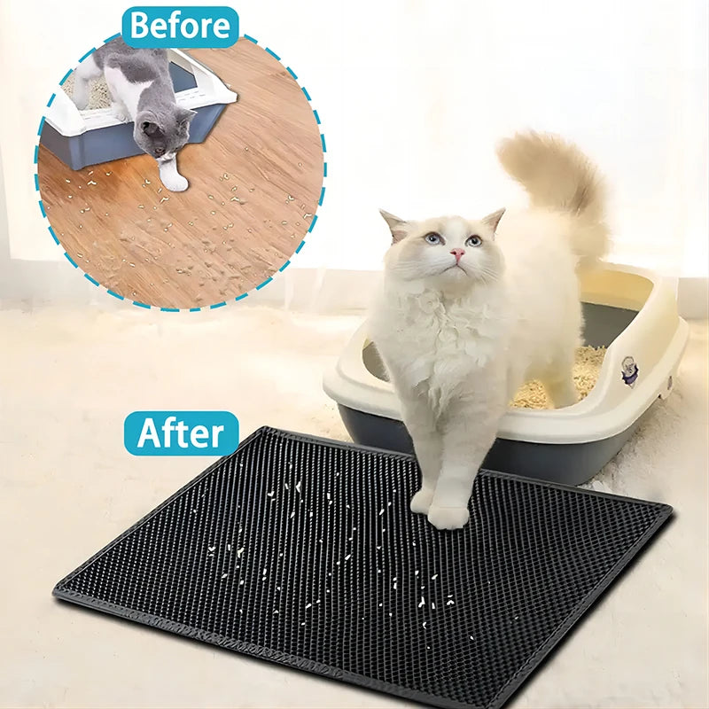 Tapis de Litière Antidérapant pour Chat