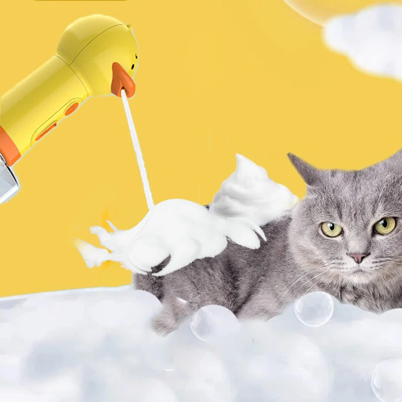 Machine à Mousse Électrique Canard Jaune - Pratique et Amusant pour le Bain des Animaux