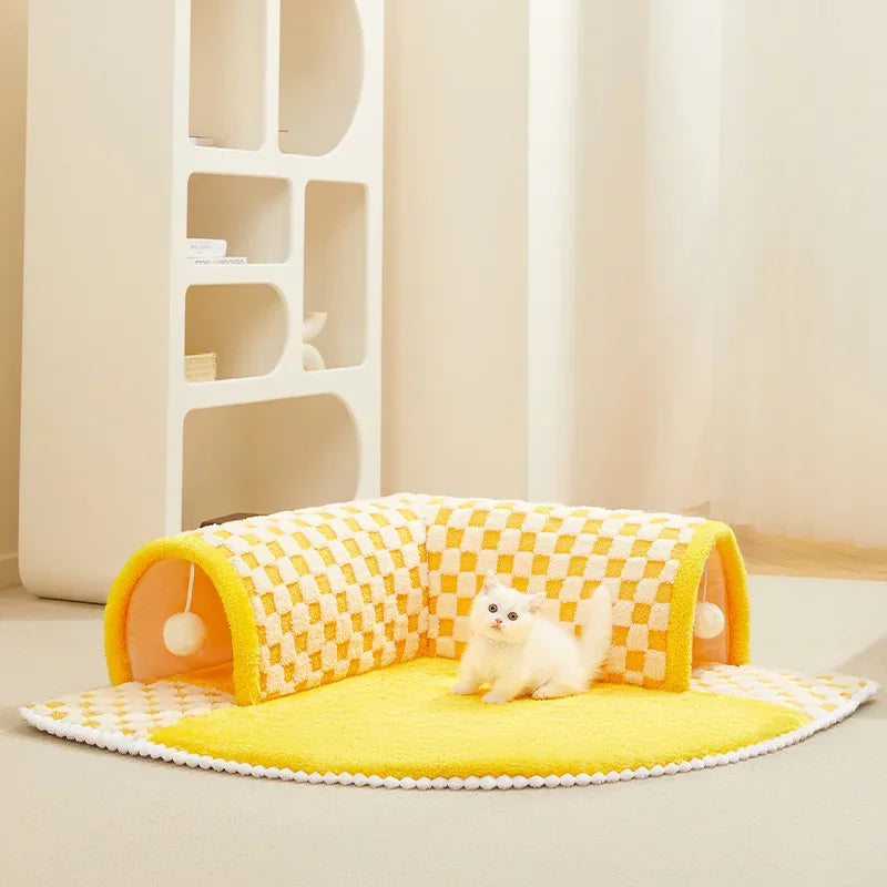 Lit Tunnel pour Chat et Chien - Maison de Jeu et Couchage