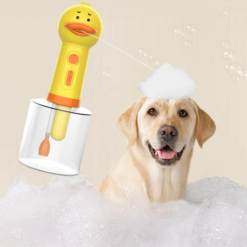 Machine à Mousse Électrique Canard Jaune - Pratique et Amusant pour le Bain des Animaux