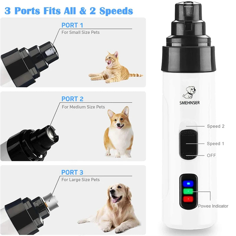 Ponceuse à Ongles Rechargeable pour Chiens et Chats