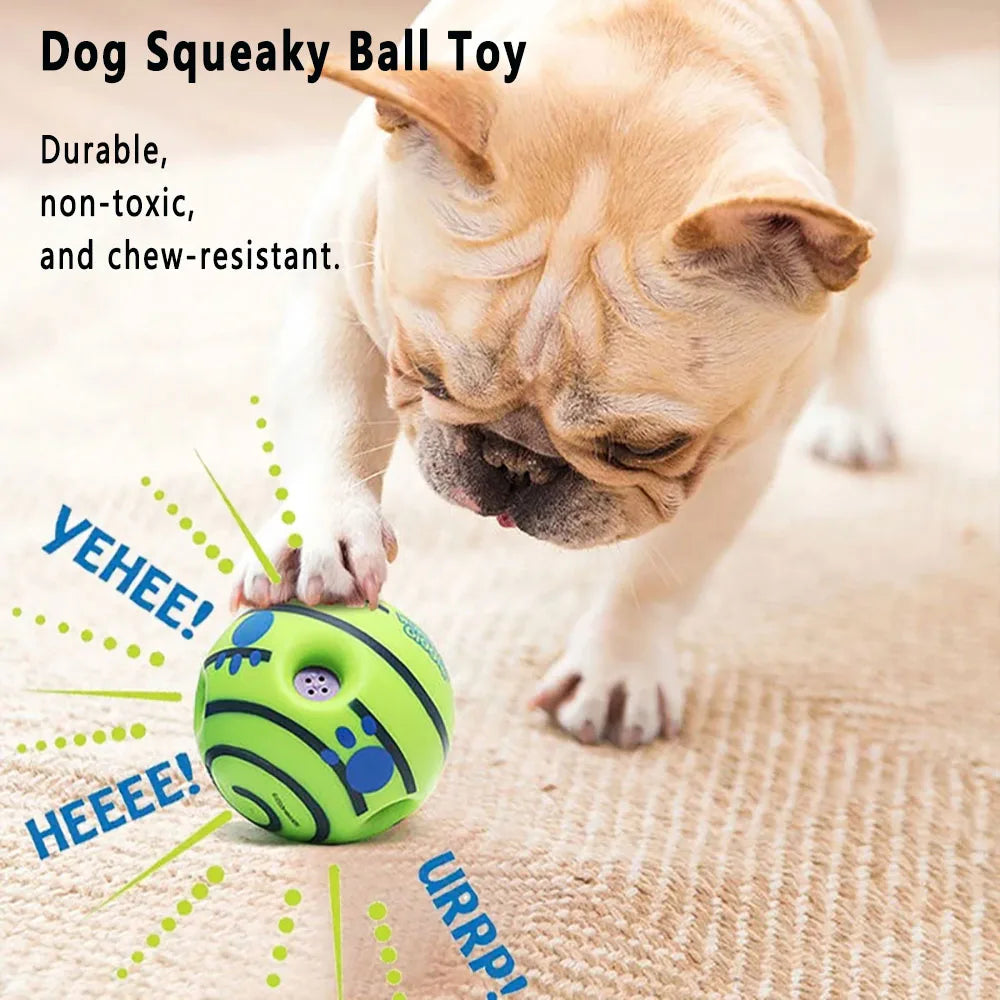 Balle Jouet Interactif pour Chien - Wobble Wag Giggle Ball