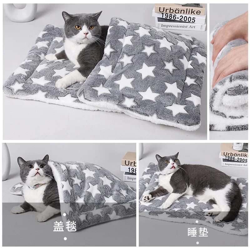 Tapis de Couchage en Flanelle pour Animaux - Matelas Confortable pour Chiens et Chats