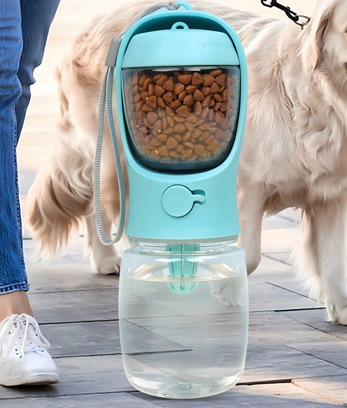 Gourde Portable avec Compartiments pour Nourriture et Eau